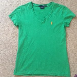 Short sleeved V neck